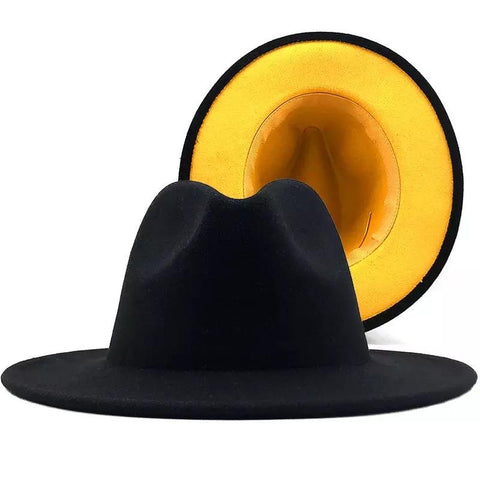 Black and yellow fedora